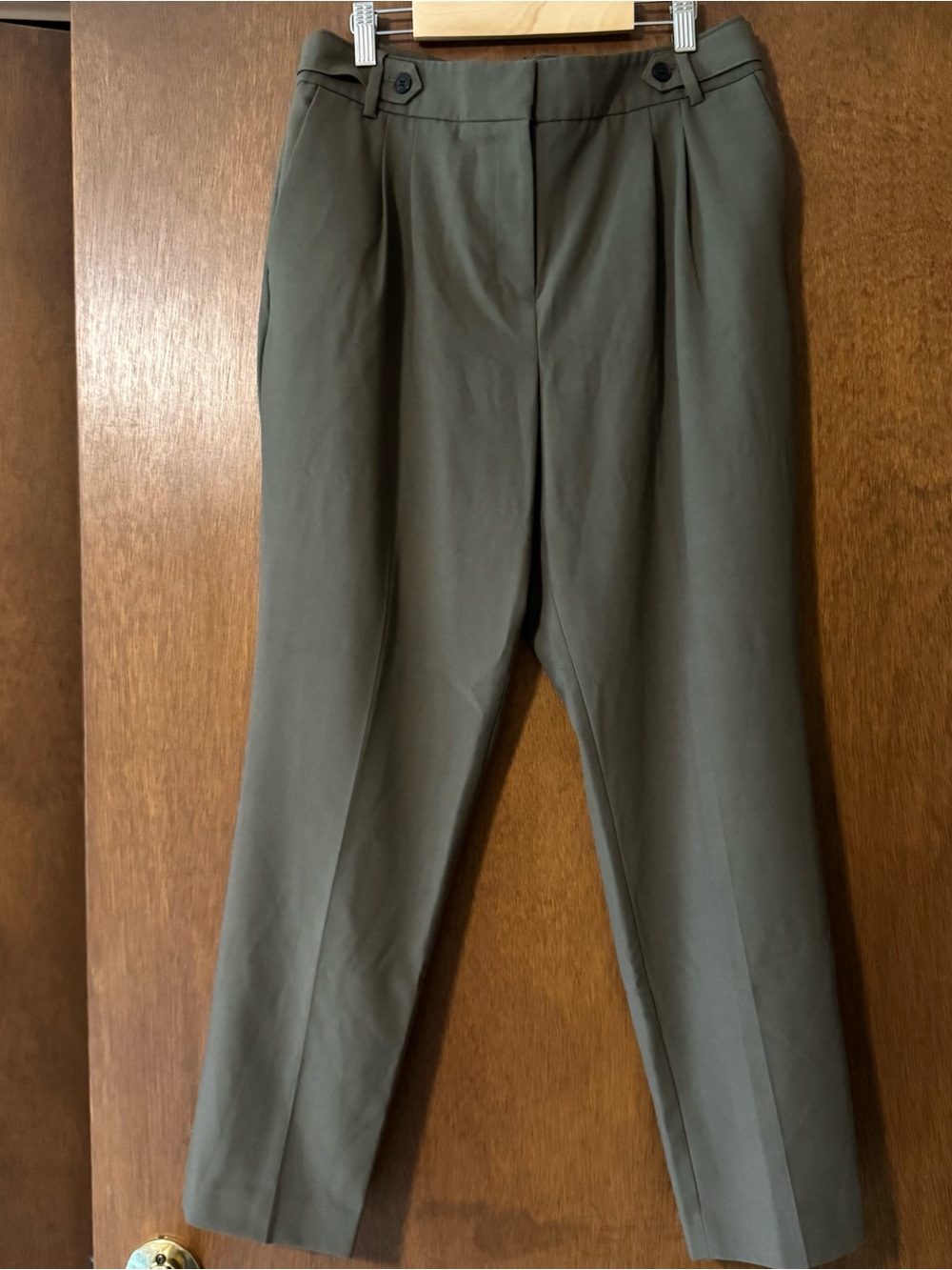 Calvin Klein Olive Tailored High-Rise Trousers